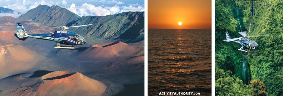 helicopter rides and sunset