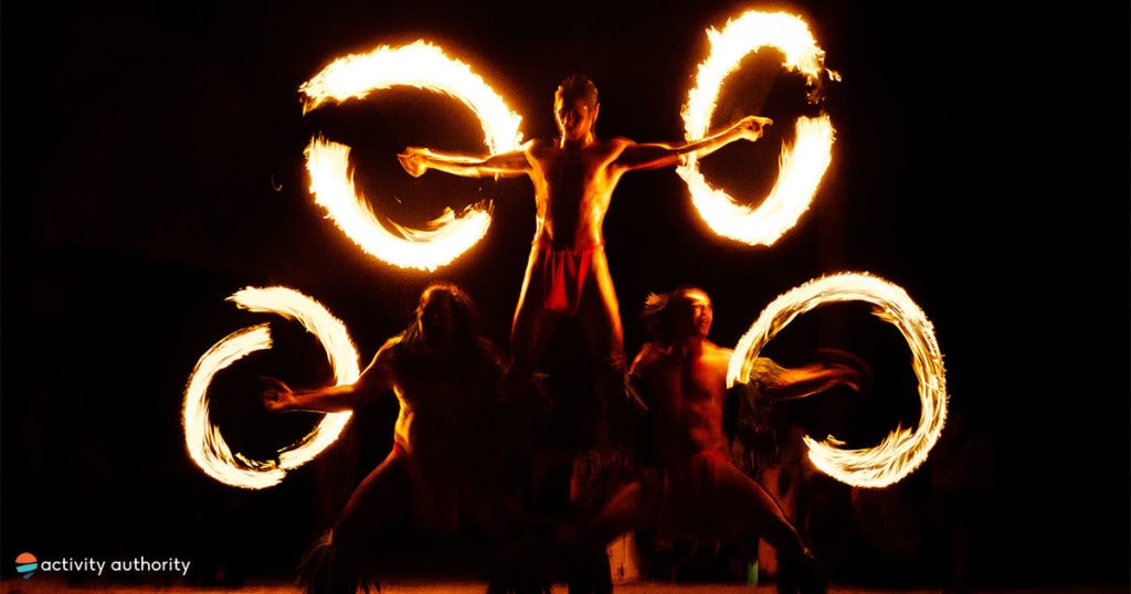 Big Island Luau Fire Circles