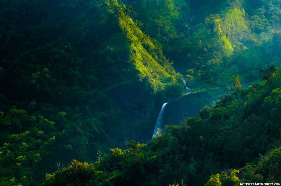 Aerial view overlooking Waimea Canyon State Park.